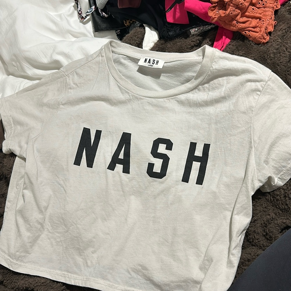Work once NASH cropped tshirt